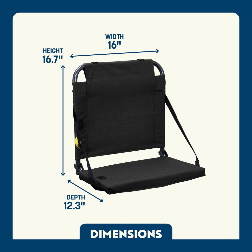 Bleacher-Friendly BleacherBack - Choice 696 - Grandstand Cushion Seat with Secure Under-Bench Hooks Detail