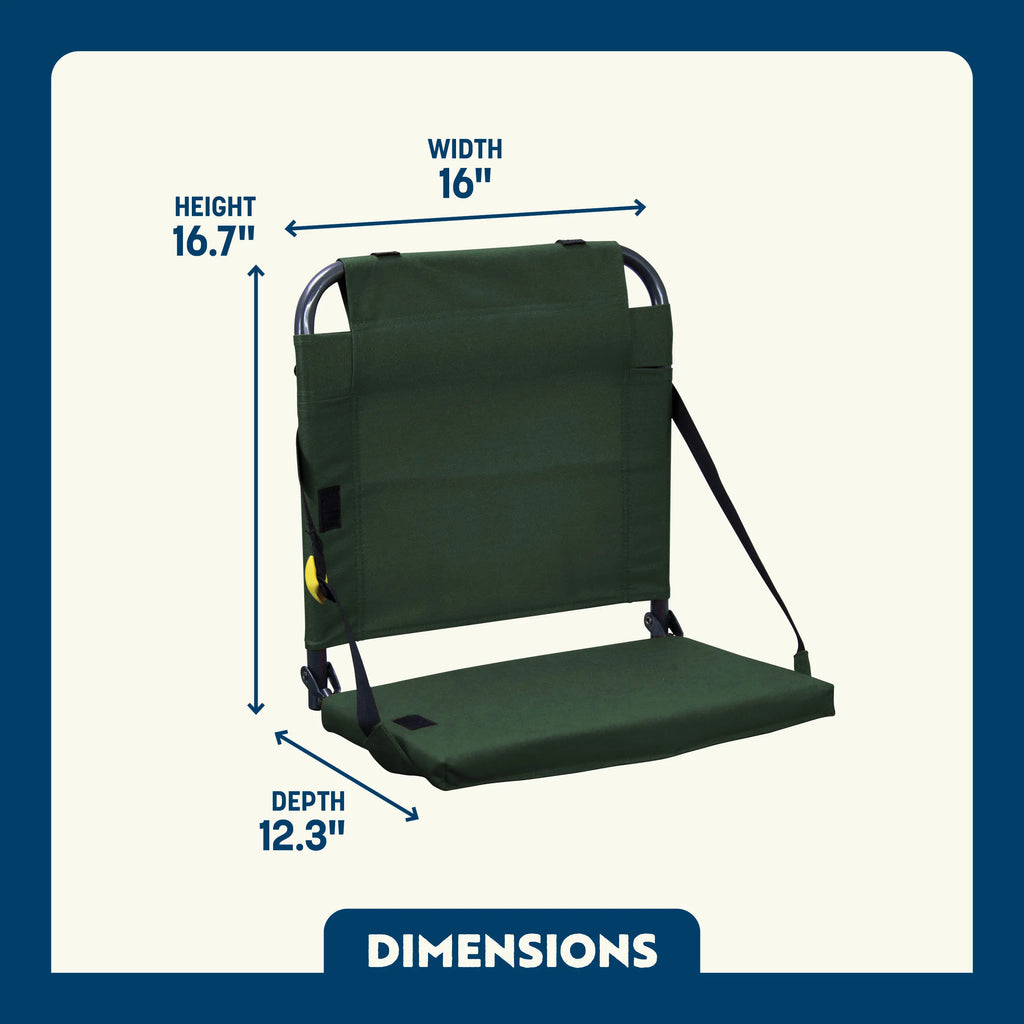 Bleacher-Friendly BleacherBack - Choice 696 - Grandstand Cushion Seat with Secure Under-Bench Hooks Detail