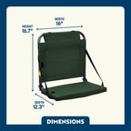 Bleacher-Friendly BleacherBack - Choice 696 - Grandstand Cushion Seat with Secure Under-Bench Hooks Detail