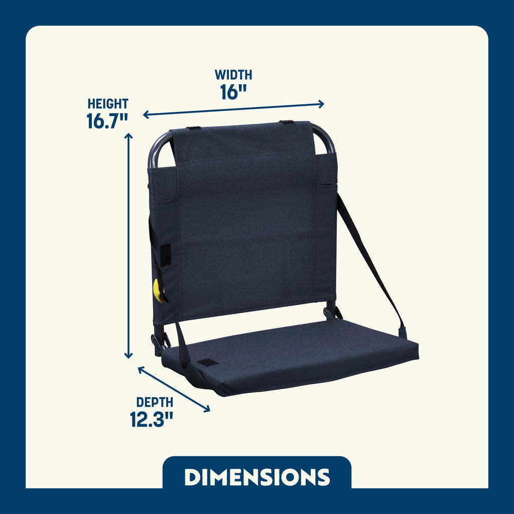Bleacher-Friendly BleacherBack - Choice 696 - Grandstand Cushion Seat with Secure Under-Bench Hooks Detail
