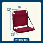 Bleacher-Friendly BleacherBack - Choice 696 - Grandstand Cushion Seat with Secure Under-Bench Hooks Detail