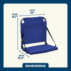 Bleacher-Friendly BleacherBack - Choice 696 - Grandstand Cushion Seat with Secure Under-Bench Hooks Detail