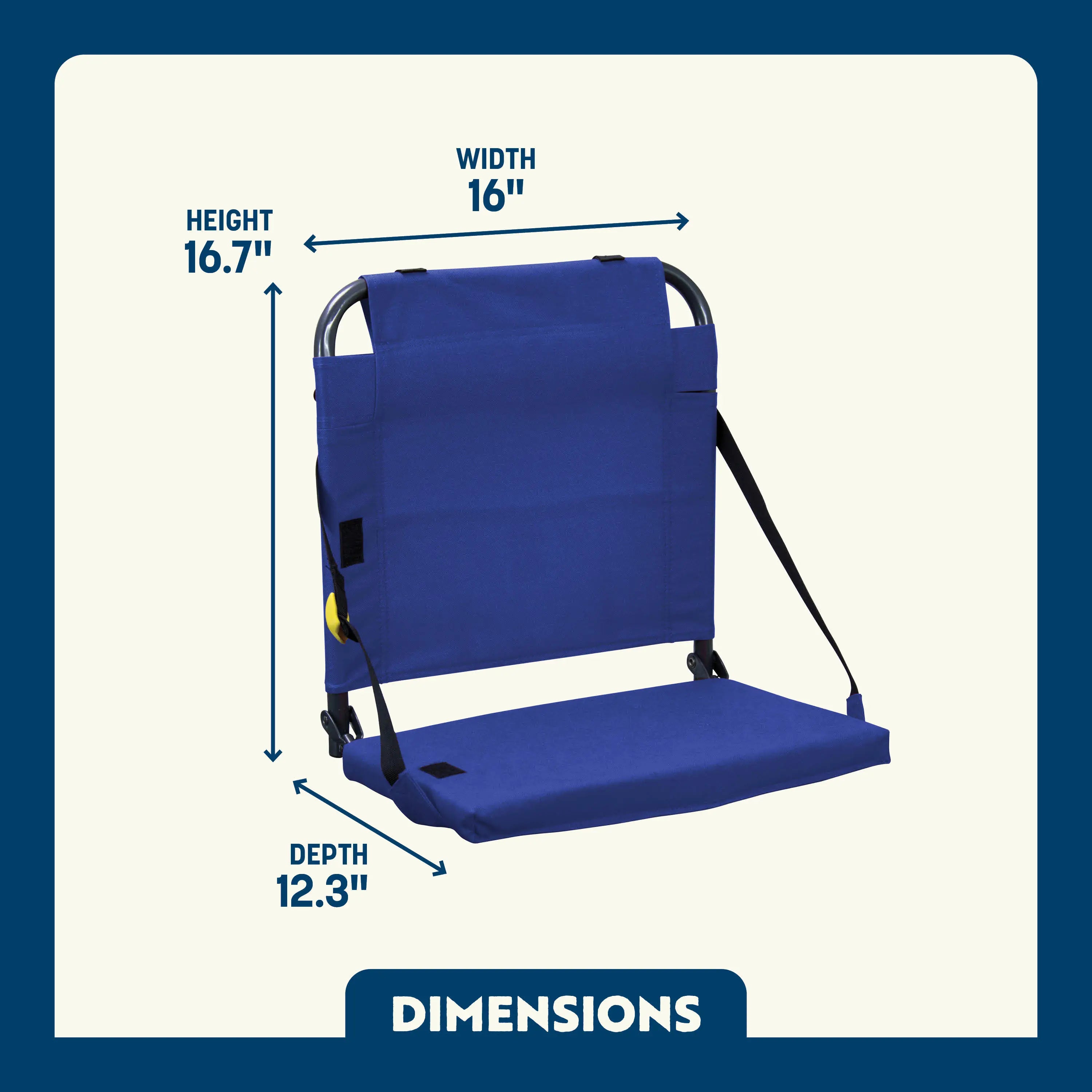 Bleacher-Friendly BleacherBack - Choice 696 - Grandstand Cushion Seat with Secure Under-Bench Hooks Detail