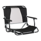 Compact Cushion Big Comfort Stadium Chair with Armrests - Choice 465 - Ergonomic Portable Stadium Seat for Sports Events - Black