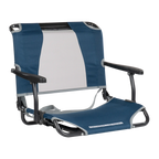 Compact Cushion Big Comfort Stadium Chair with Armrests - Choice 465 - Ergonomic Portable Stadium Seat for Sports Events - Navy