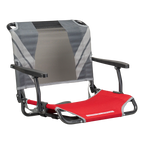 Compact Cushion Big Comfort Stadium Chair with Armrests - Choice 465 - Ergonomic Portable Stadium Seat for Sports Events - Red/Gray