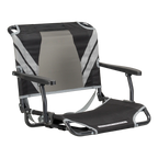 Compact Cushion Big Comfort Stadium Chair with Armrests - Choice 465 - Ergonomic Portable Stadium Seat for Sports Events - Black/Gray