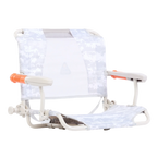 Patented Spring-Action Stadium Rock-Cliner - Choice 540 - Heavy-Duty Kickback Rocker with Beverage Holder - Snow Camo