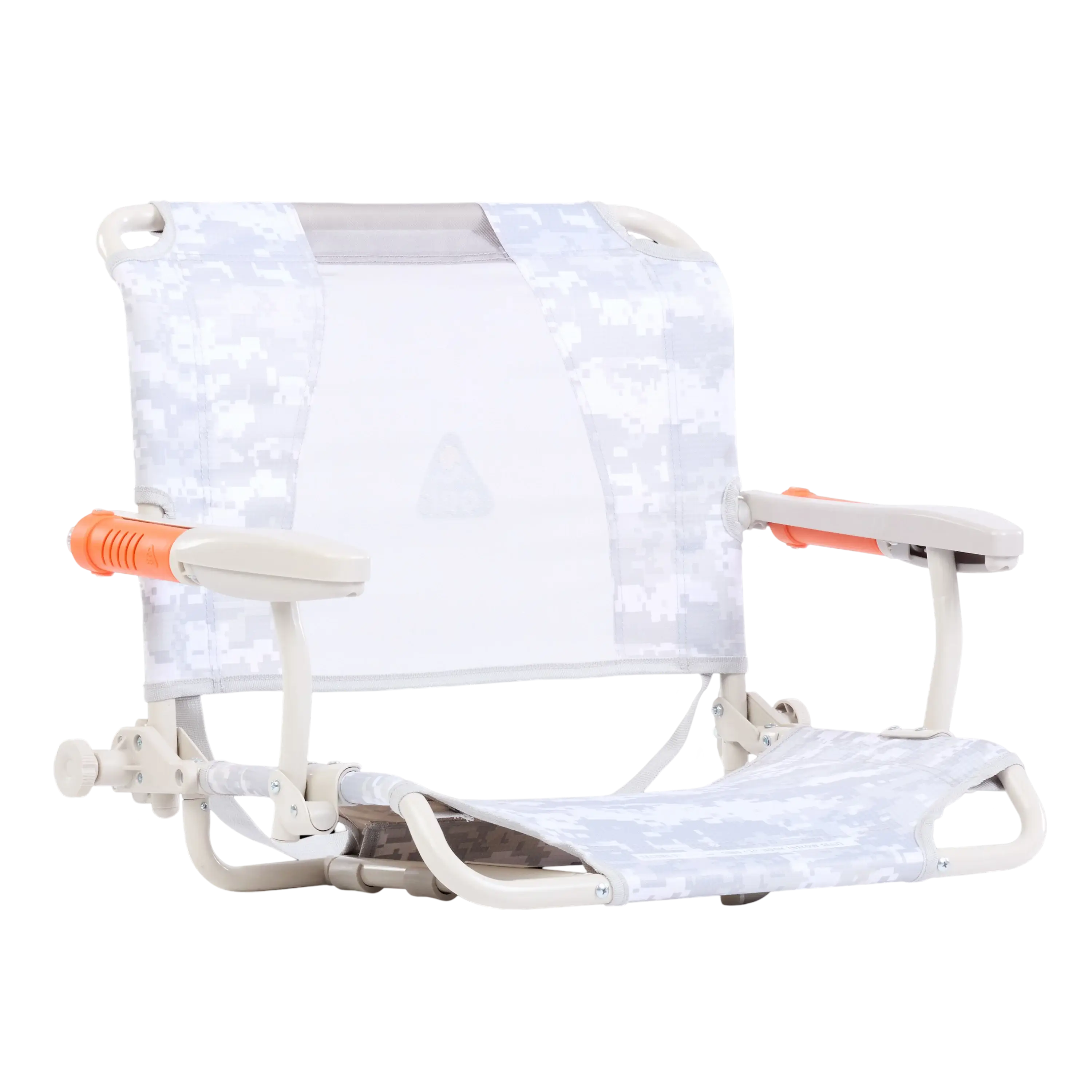 Patented Spring-Action Stadium Rock-Cliner - Choice 540 - Heavy-Duty Kickback Rocker with Beverage Holder - Snow Camo