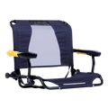 Patented Spring-Action Stadium Rock-Cliner - Choice 540 - Heavy-Duty Kickback Rocker with Beverage Holder - Rich Blue