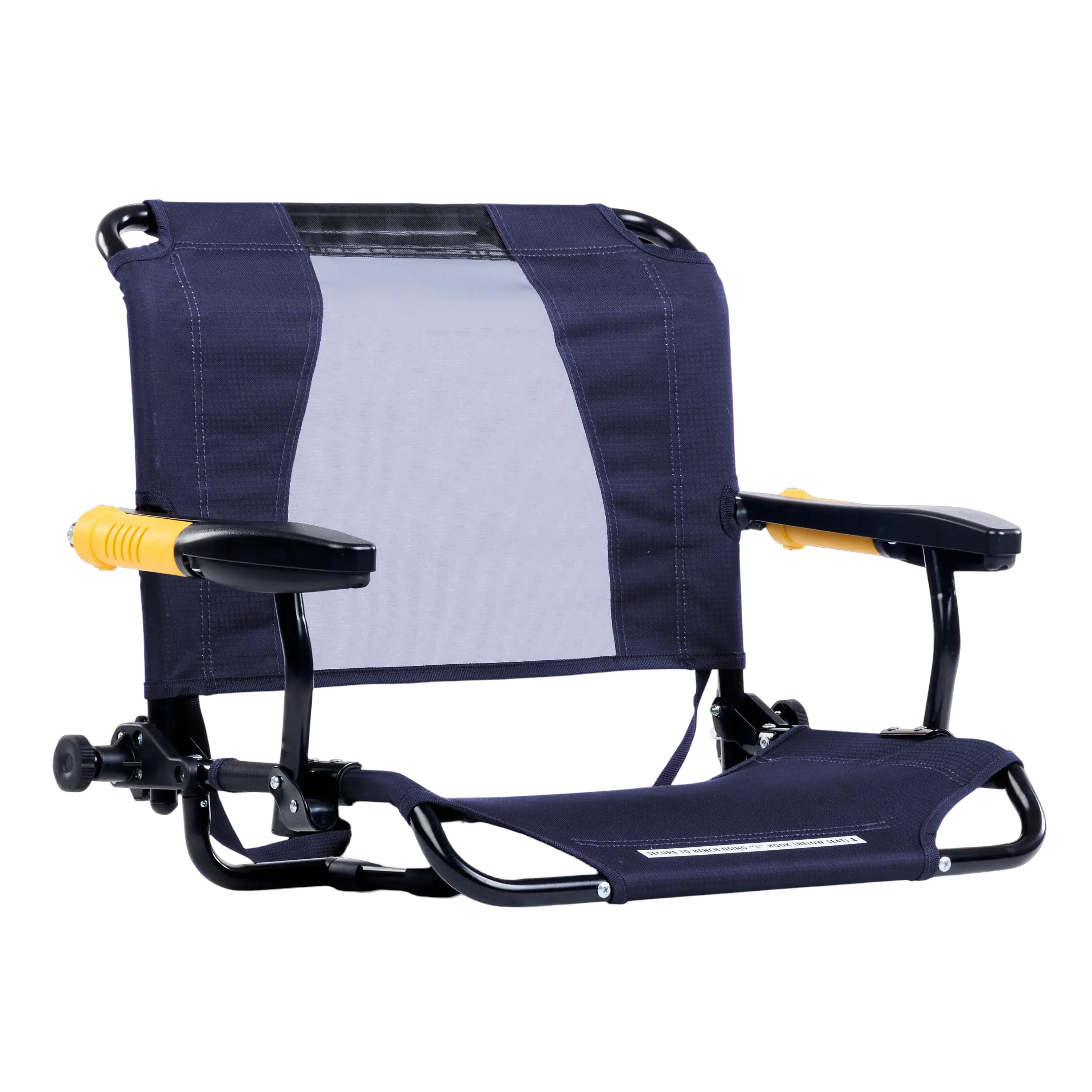 Patented Spring-Action Stadium Rock-Cliner - Choice 540 - Heavy-Duty Kickback Rocker with Beverage Holder - Rich Blue
