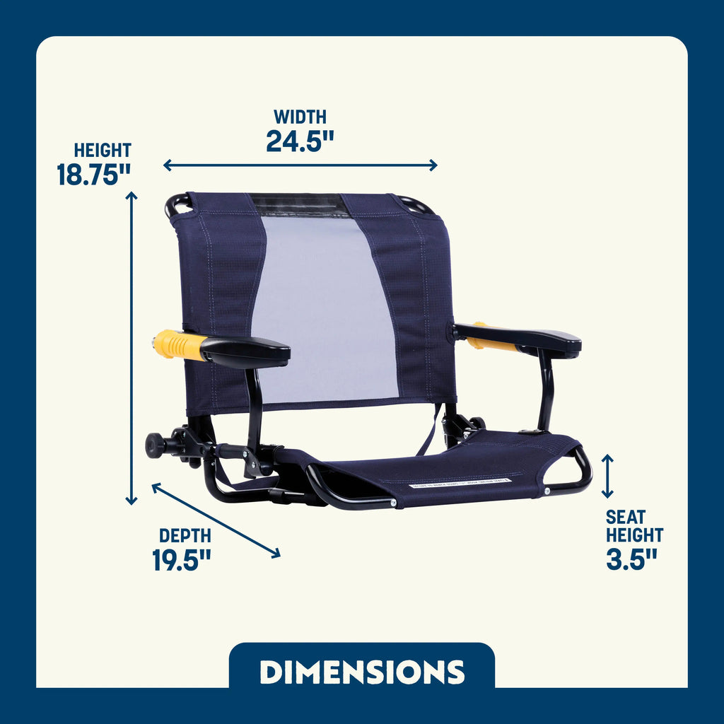 Patented Spring-Action Stadium Rock-Cliner - Choice 540 - Heavy-Duty Kickback Rocker with Beverage Holder Detail