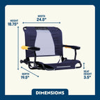 Patented Spring-Action Stadium Rock-Cliner - Choice 540 - Heavy-Duty Kickback Rocker with Beverage Holder Detail