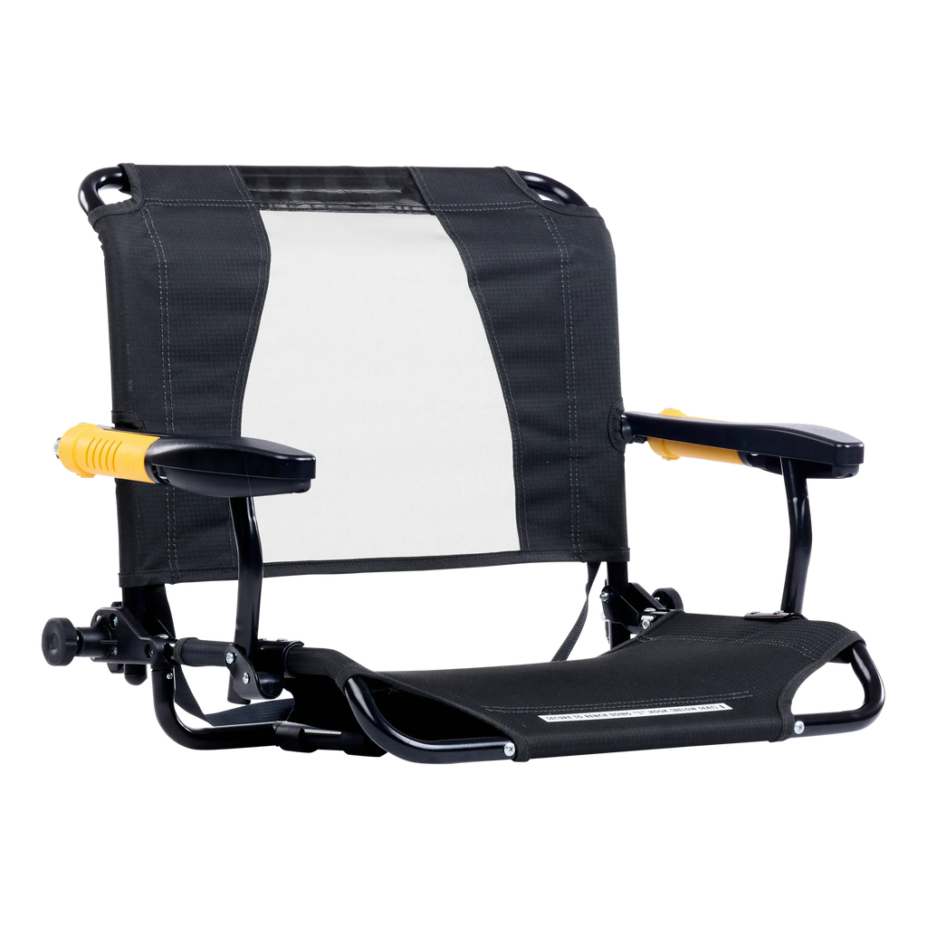 Patented Spring-Action Stadium Rock-Cliner - Choice 540 - Heavy-Duty Kickback Rocker with Beverage Holder - Dark Charcoal