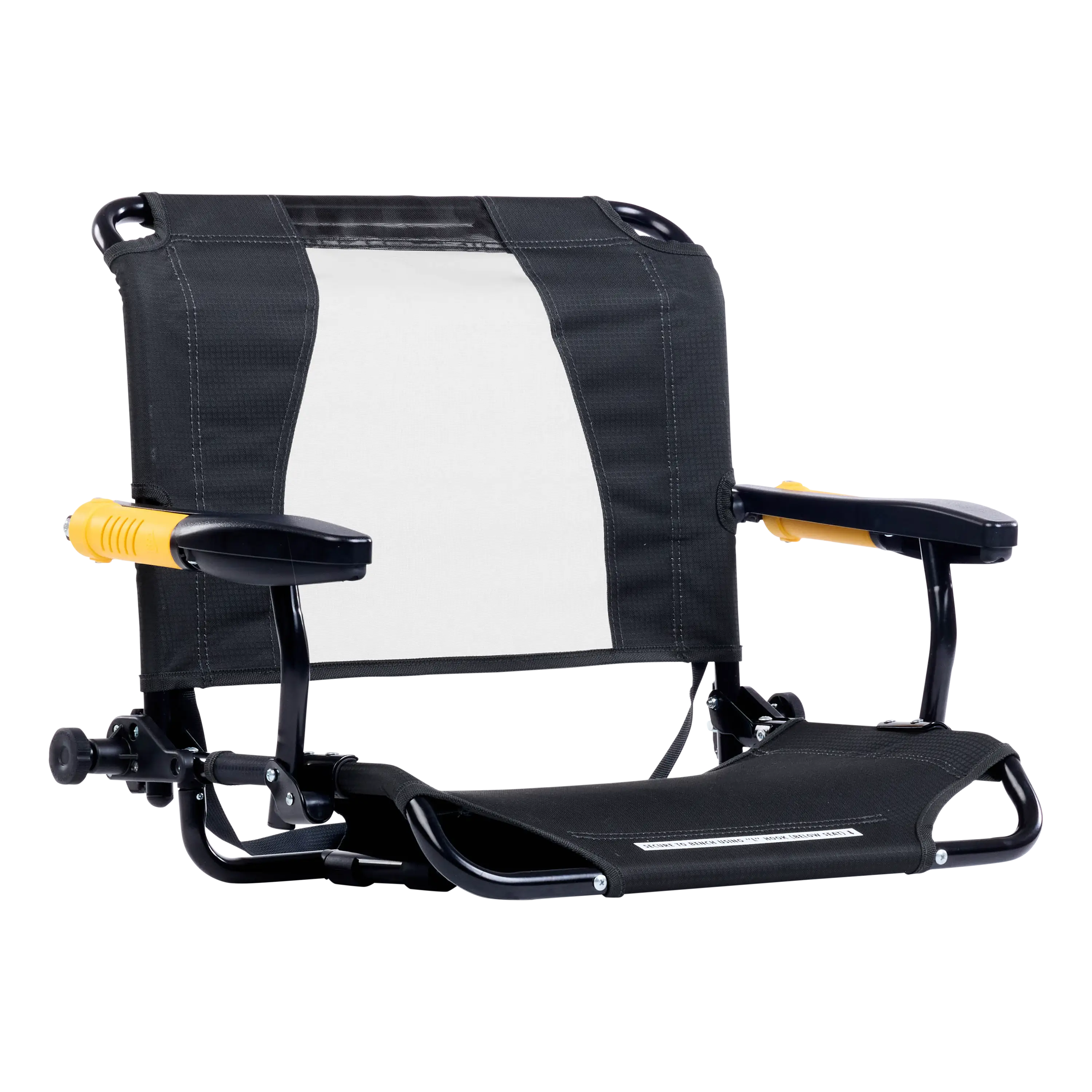 Patented Spring-Action Stadium Rock-Cliner - Choice 540 - Heavy-Duty Kickback Rocker with Beverage Holder - Dark Charcoal