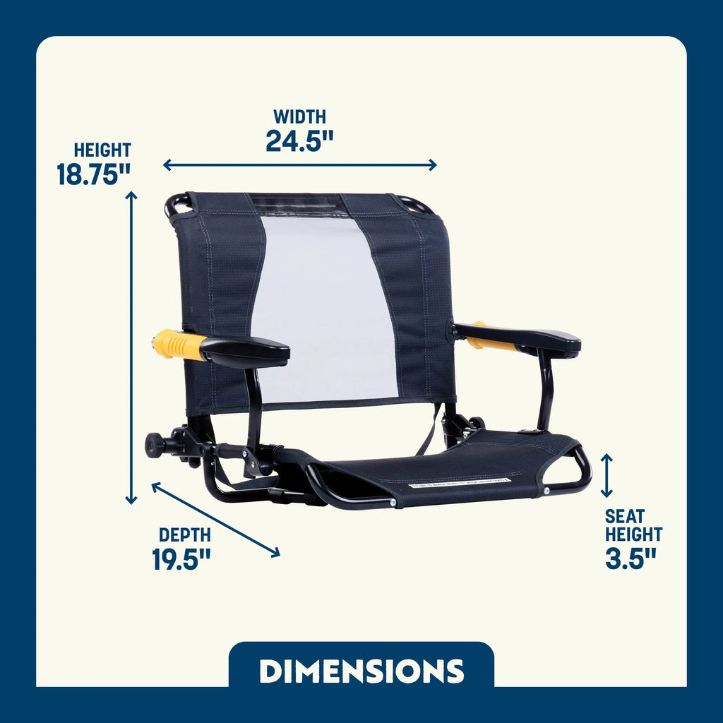 Patented Spring-Action Stadium Rock-Cliner - Choice 540 - Heavy-Duty Kickback Rocker with Beverage Holder Detail