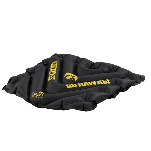 Ergonomic Back-Support College V Seat Inflatable Stadium Cushion - Iowa Hawkeyes - Choice 157 - Lightweight Folding Bleacher Chair with Cushioning Detail