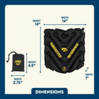 Ergonomic Back-Support College V Seat Inflatable Stadium Cushion - Iowa Hawkeyes - Choice 157 - Lightweight Folding Bleacher Chair with Cushioning Detail