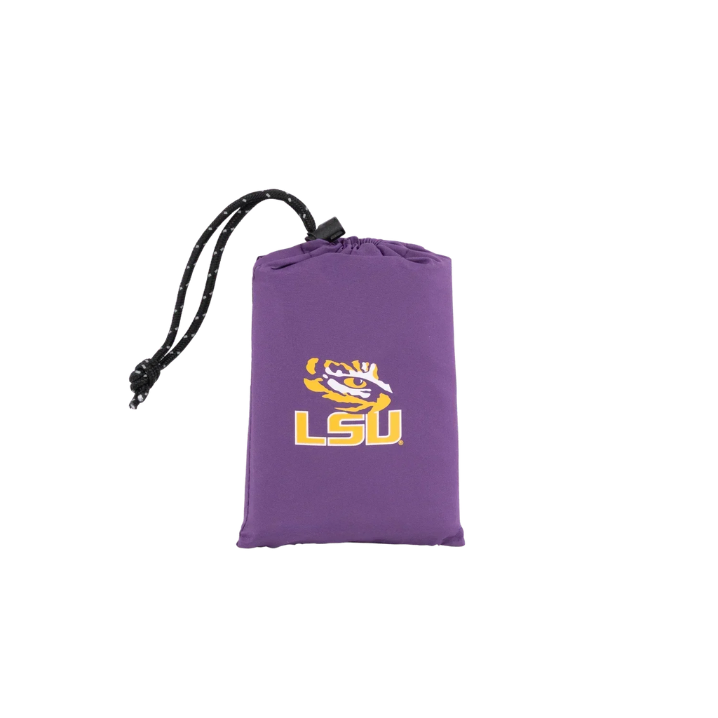 Secure-Hook College V Seat Inflatable Stadium Cushion - LSU Tigers - Choice 762 - Lightweight Folding Bleacher Chair with Cushioning Detail