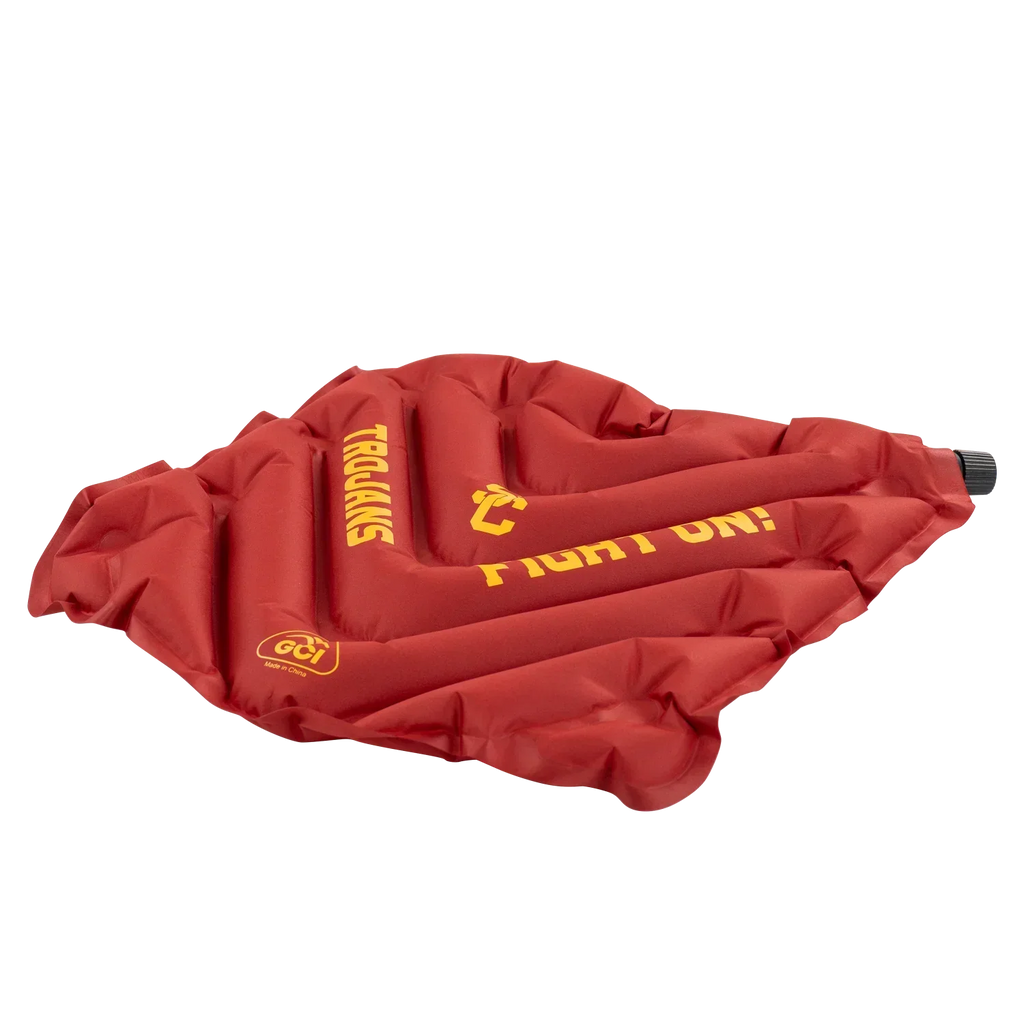 Compact Cushion College V Seat Inflatable Stadium Cushion - USC Trojans - Choice 523 - Lightweight Folding Bleacher Chair with Cushioning Detail