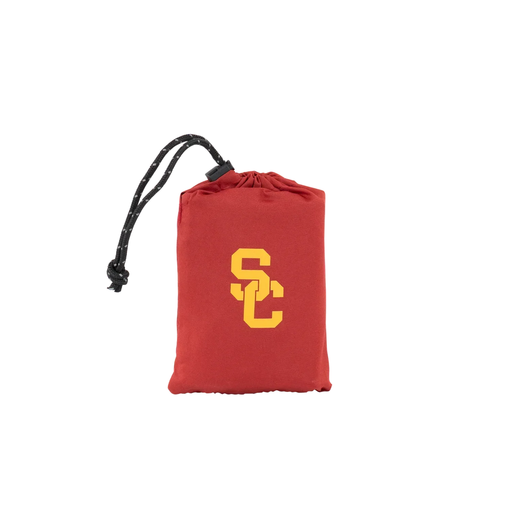 Compact Cushion College V Seat Inflatable Stadium Cushion - USC Trojans - Choice 523 - Lightweight Folding Bleacher Chair with Cushioning Detail