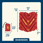 Compact Cushion College V Seat Inflatable Stadium Cushion - USC Trojans - Choice 523 - Lightweight Folding Bleacher Chair with Cushioning Detail