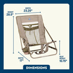 Backpack Travel Everywhere Chair 2 - Choice 656 - Multi-Position Outdoor Beach Chair with Pillow Detail