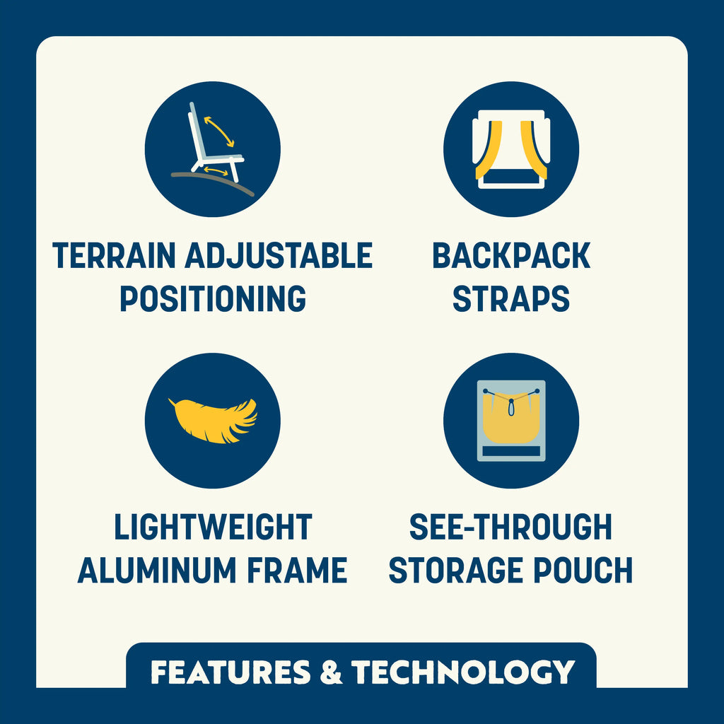 Backpack Travel Everywhere Chair 2 - Choice 656 - Multi-Position Outdoor Beach Chair with Pillow Detail