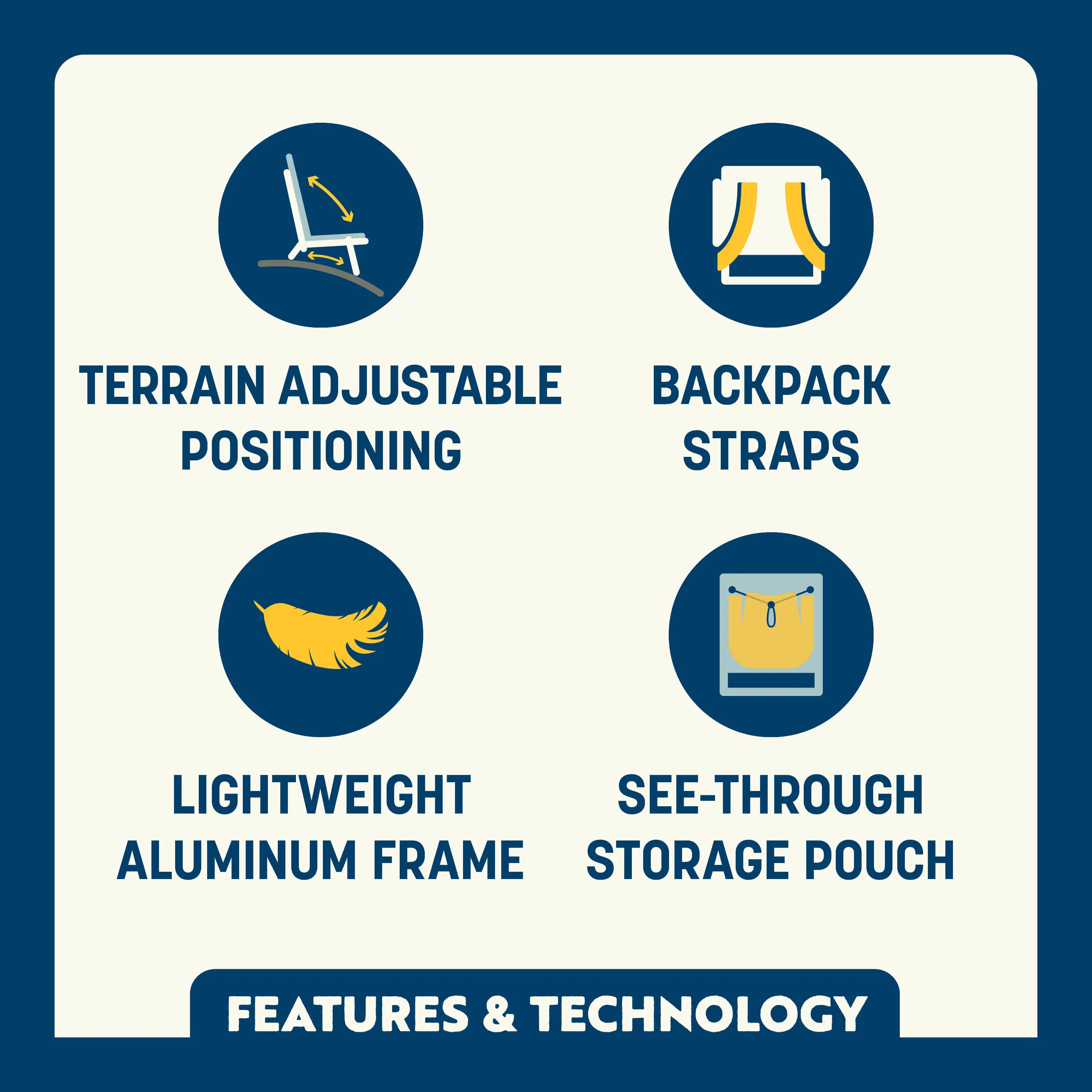 Backpack Travel Everywhere Chair 2 - Choice 656 - Multi-Position Outdoor Beach Chair with Pillow Detail