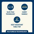 Slim-Fold Slim-Fold Table - Choice 196 - Slim-Fold Outdoor Cook Station with Storage Shelves Detail