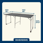 Heat-Resistant Slim-Fold Table XL - Choice 651 - Portable Camping Table with Heat-Resistant Countertop Detail