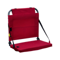 Bleacher-Friendly BleacherBack - Choice 696 - Grandstand Cushion Seat with Secure Under-Bench Hooks - Red