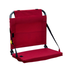 Bleacher-Friendly BleacherBack - Choice 696 - Grandstand Cushion Seat with Secure Under-Bench Hooks - Red