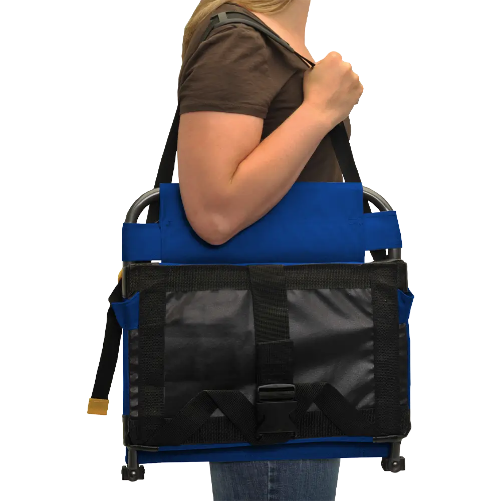 Bleacher-Friendly BleacherBack - Choice 696 - Grandstand Cushion Seat with Secure Under-Bench Hooks Detail