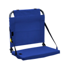 Bleacher-Friendly BleacherBack - Choice 696 - Grandstand Cushion Seat with Secure Under-Bench Hooks - Royal Blue