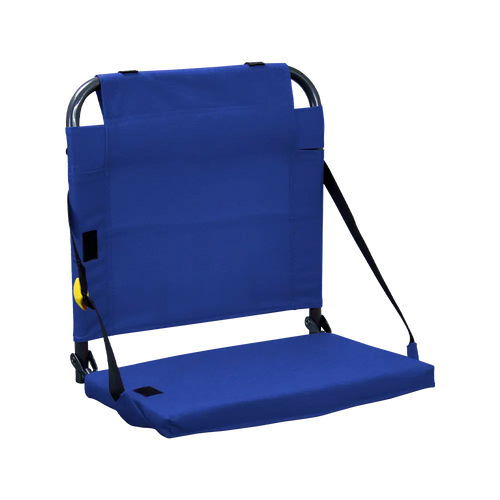 Bleacher-Friendly BleacherBack - Choice 696 - Grandstand Cushion Seat with Secure Under-Bench Hooks - Royal Blue