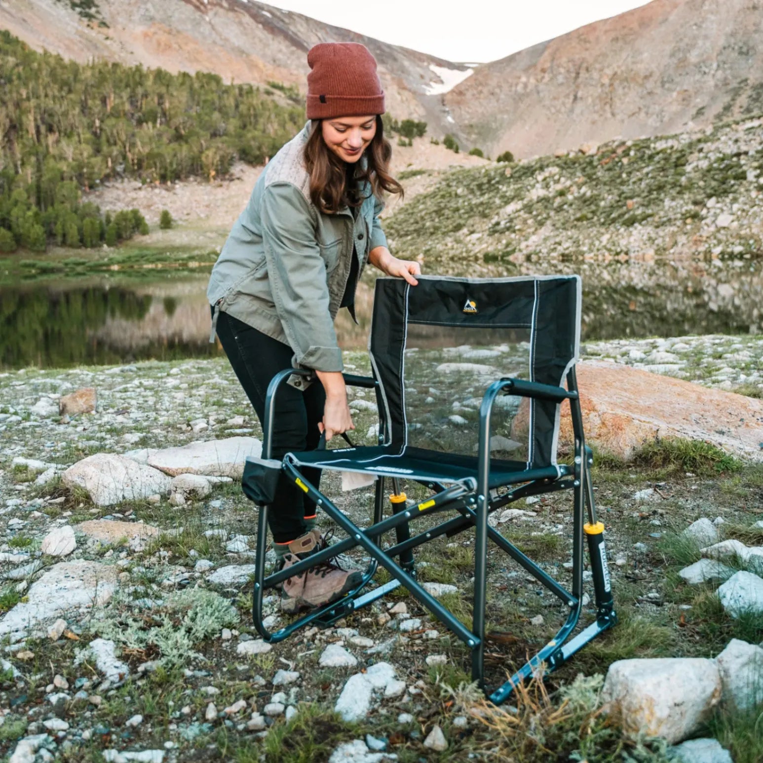 Heavy-Duty Freestyle Freestyle Rocker - Choice 711 - Heavy-Duty Kickback Rocker with Beverage Holder Detail