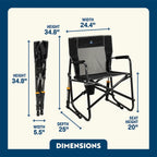 Heavy-Duty Freestyle Freestyle Rocker - Choice 711 - Heavy-Duty Kickback Rocker with Beverage Holder Detail
