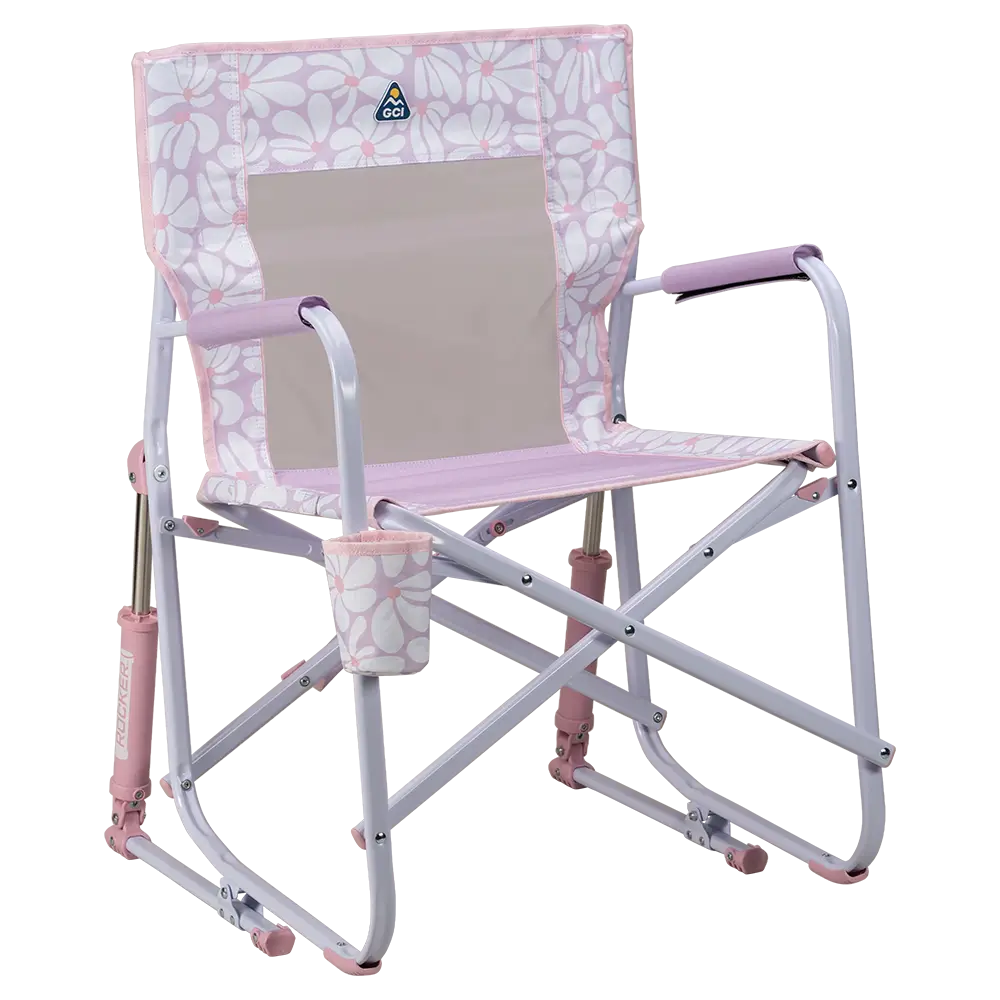 Heavy-Duty Freestyle Freestyle Rocker - Choice 711 - Heavy-Duty Kickback Rocker with Beverage Holder - Pink/Purple