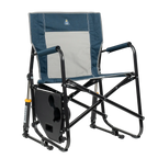 Luxury Camp Freestyle Rocker with Side Table - Choice 853 - Patented Spring-Action Rocking Chair for Camping Detail