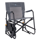Luxury Camp Freestyle Rocker with Side Table - Choice 853 - Patented Spring-Action Rocking Chair for Camping Detail