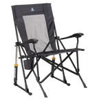 Luxury Camp RoadTrip Rocker - Choice 855 - RoadTrip Rocker Smooth Motion Camp Chair - Dark Charcoal