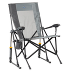 Luxury Camp RoadTrip Rocker - Choice 855 - RoadTrip Rocker Smooth Motion Camp Chair - Mercury Gray