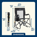 Smooth Motion Stowaway Rocker - Choice 794 - Patented Spring-Action Rocking Chair for Camping Detail