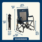 Smooth Motion Stowaway Rocker - Choice 794 - Patented Spring-Action Rocking Chair for Camping Detail