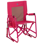 Smooth Motion Stowaway Rocker - Choice 794 - Patented Spring-Action Rocking Chair for Camping - Bright Pink