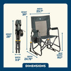 Smooth Motion Stowaway Rocker - Choice 794 - Patented Spring-Action Rocking Chair for Camping Detail