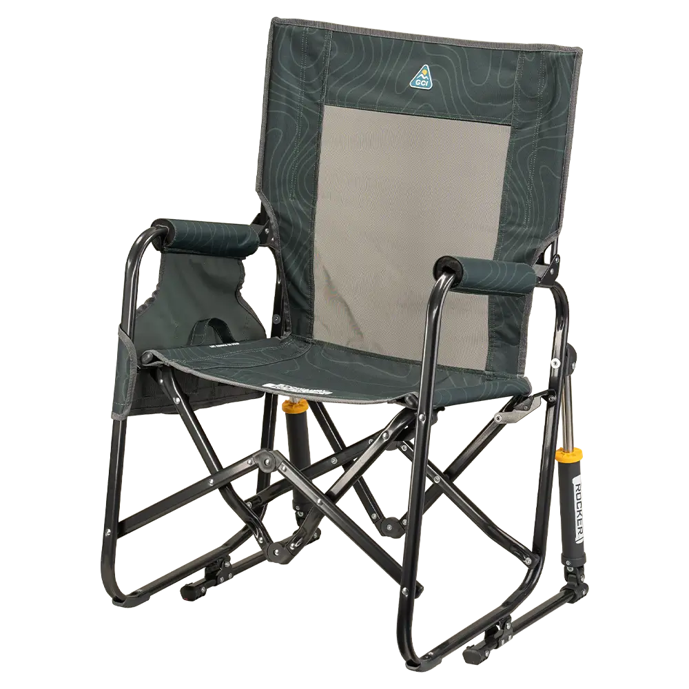 Smooth Motion Stowaway Rocker - Choice 794 - Patented Spring-Action Rocking Chair for Camping Detail