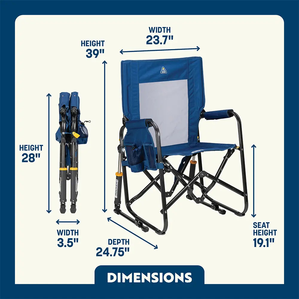 Smooth Motion Stowaway Rocker - Choice 794 - Patented Spring-Action Rocking Chair for Camping Detail