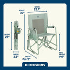 Smooth Motion Stowaway Rocker - Choice 794 - Patented Spring-Action Rocking Chair for Camping Detail